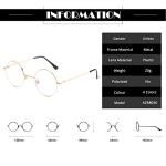 Blue Light Blocking Glasses, Retro Round Style