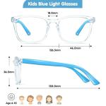 Kids Blue Light Glasses - 3 Pairs for Ages 6-12