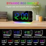 Hanaix Ceiling Projection Alarm Clock with RGB Light
