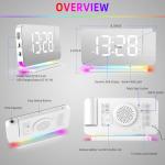 Hanaix Ceiling Projection Alarm Clock with RGB Light