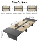 Large Conference Table with Charging Stations