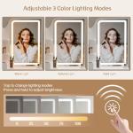 Compact Lighted Vanity Desk with Charging Station