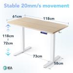 Smart Adjustable Electric Standing Desk with App Control
