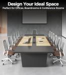 Large Conference Table with Charging Stations