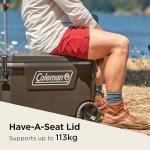 Coleman 65QT Rolling Insulated Cooler for Camping