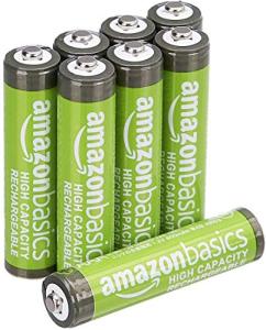 8-Pack Rechargeable AAA High-Capacity 850 mAh Batteries