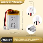 300mAh LiPo Rechargeable Battery with JST Connector