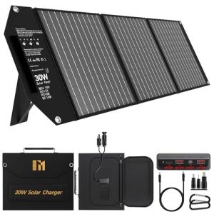 Portable 30W Solar Panel Charger for Camping