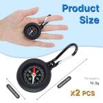 2PCS Keychain Compass Set for Outdoor Adventures