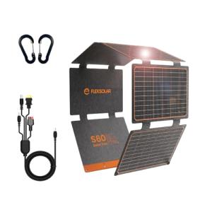 Foldable 60W Solar Charger with USB Outputs