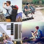 Foldable 60W Solar Charger with USB Outputs