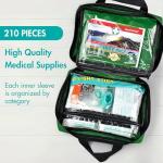 210-Piece First Aid Kit with Reflective Design