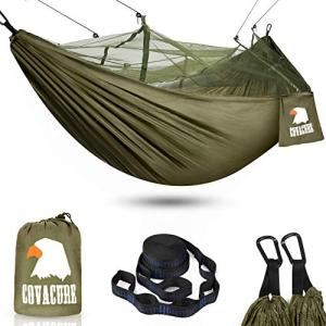 COVACURE Ultralight Camping Hammock with Mosquito Net