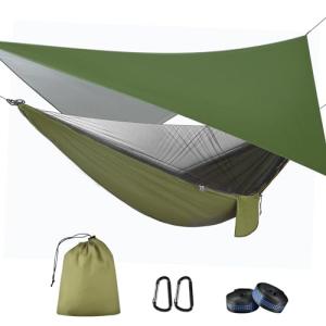 OTraki Mosquito Net Camping Hammock with Tarp