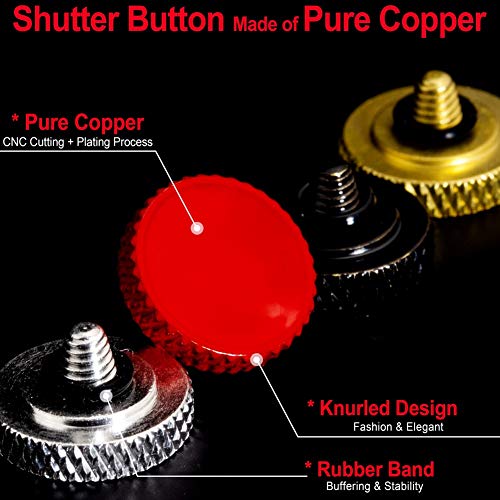 Camera Shutter Button (2 Pack/Red) Upscale and Delicate Soft Shutter Release Button from AJART