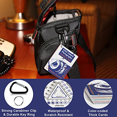 Photography Accessories DSLR Cheat Sheet Cards for Canon, Nikon, Sony, Camera Accessories Quick Reference Cards Photography Guides & Tips: Settings, Exposure, Modes, Composition, Lighting etc 4Ã3 inch from Tip Info