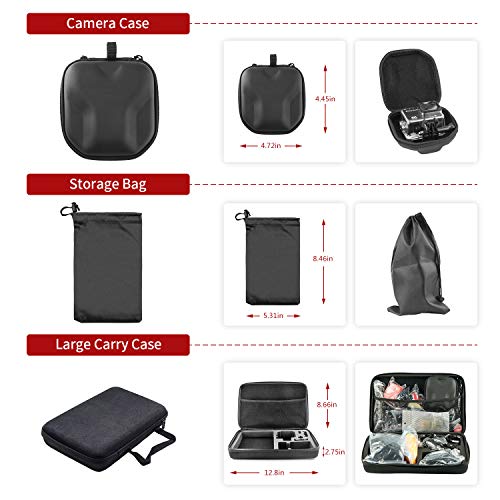MOUNTDOG Action Camera Accessories Kit for GoPro Hero 10 9 8 7 6 5 4 3+ 3 Hero Session 5 Black Accessory Bundle Set for Yi AKASO Apeman SJ4000 DBPOWER WiMiUS QUMOX Campark Action Camera Accessory by MOUNTDOG