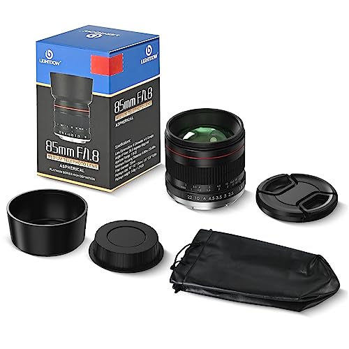 Lightdow 85mm F1.8 Medium Telephoto Manual Focus Full Frame Portrait Lens for Canon EOS Rebel T8i T7i T7 T6 T3i T2i 4000D 2000D 1300D 850D 800D 600D 550D 90D 80D 77D 70D 50D 6D 5D etc by ZLY Technology