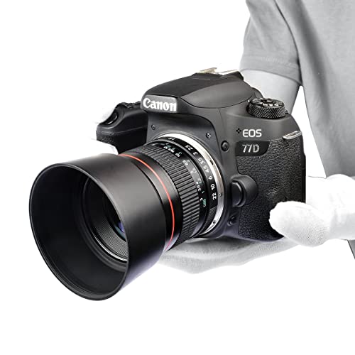 Lightdow 85mm F1.8 Medium Telephoto Manual Focus Full Frame Portrait Lens for Canon EOS Rebel T8i T7i T7 T6 T3i T2i 4000D 2000D 1300D 850D 800D 600D 550D 90D 80D 77D 70D 50D 6D 5D etc by ZLY Technology