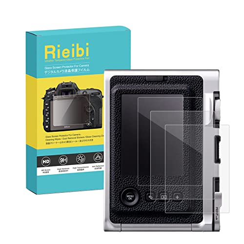 Rieibi (3 Packs) Screen Protector for Fujifilm Instax Mini EVO X-Pro1 Digital Camera, 0.25mm 9H Hardness Tempered Glass Film for Fuji XPRO1 X-Pro 1 Anti-Fingerprint Anti-Scratch Ultra-clear from Rieibi