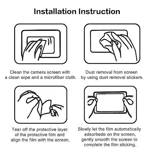 Rieibi (3 Packs) Screen Protector for Fujifilm Instax Mini EVO X-Pro1 Digital Camera, 0.25mm 9H Hardness Tempered Glass Film for Fuji XPRO1 X-Pro 1 Anti-Fingerprint Anti-Scratch Ultra-clear from Rieibi