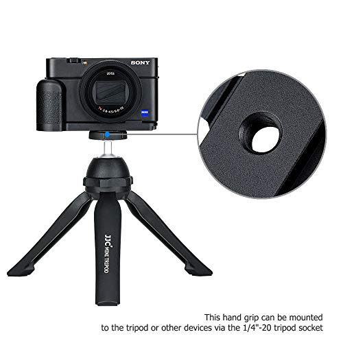 Dedicated Metal Hand Grip L Bracket for Sony RX100 VII RX100M7 Anti-Slip Holder, No Blocking to HDMI Multi Microphone Jack & Battery Memory Card Compartment, Replaces Sony AGR2 Attachment Grip by Jinjiacheng Photography Equipment Co.,Ltd.