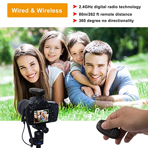 for Nikon Remote Shutter Release,Wireless Camera Remote for Nikon D5600,D850,D5300,Z6,Z7,D800,Coolpix P1000,D750,D7200, D7500, Replaces Nikon MC-DC2 and MC-30A by AODELAN