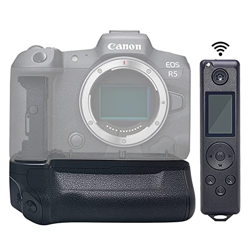 Mcoplus MCO-R5R6 Pro Vertical Multi-funtion Battery Grip Power Pack with LCD Display Multi-funtion Remote Control for Canon EOS R5 R6 R5C Camera(not for RP/R),Use LP-E6NH Battery(Battery not Include) from Mcoplus