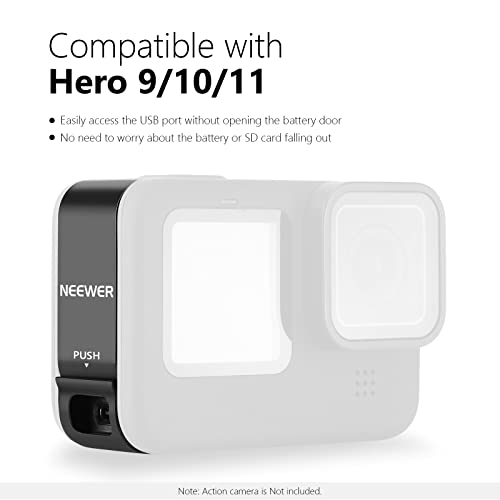 NEEWER Protective Cover Replacement Door Compatible with GoPro Hero 11 Hero 10 Hero 9 Black, Battery Charging Door Vlog Accessory Compatible with GoPro 11 10 9 Action Camera Battery, ST19 by NEEWER