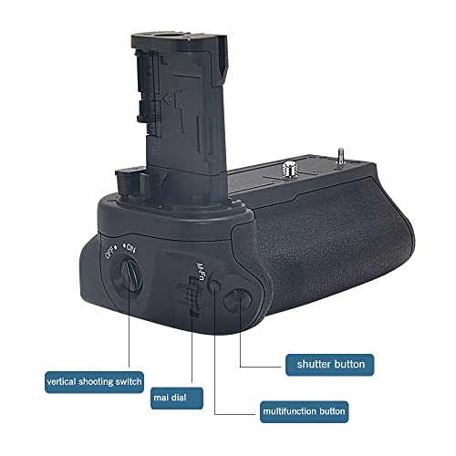 Mcoplus MCO-R5R6 Pro Vertical Multi-funtion Battery Grip Power Pack with LCD Display Multi-funtion Remote Control for Canon EOS R5 R6 R5C Camera(not for RP/R),Use LP-E6NH Battery(Battery not Include) from Mcoplus