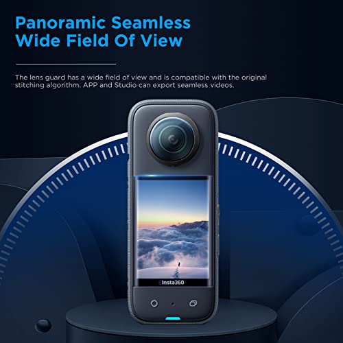 CYNOVA Insta 360 X3 Sticky Lens Guard Screen Tempered Film Set, Screen Protector for Insta360 X3 Accessories LCD Tempered Glass 9H Hardness by CYNOVAUS