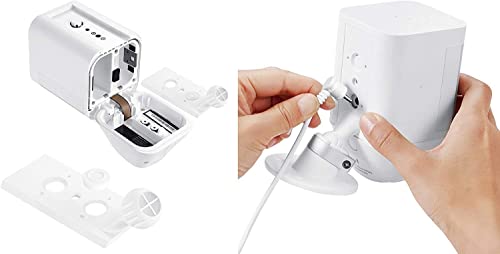 Wasserstein Solar Panel Compatible with Ring Spotlight Cam Battery, Ring Stick Up Cam Battery - Incompatible with Spotlight Cam Plus, Spotlight Cam Pro - 2W 5V, Barrel Plug Connector (3 Pack, White) by Wasserstein