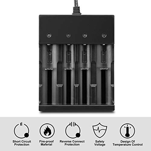 6pcs 1ï¿µ8ï¿µ6ï¿µ50 Rechargeable Batterï¿µy 5000mAh Wï¿µiï¿µth 18650 Battery Charger ,Universal Charger for Rechargeable 3.7V Li-ion Batteries 18650 26650 14500 10440 (U.S. Shipping) from Tokeyla