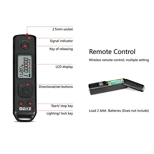Meike MK-A6300 PRO Built-in Remote Controller Up to 100M to Control Shooting for Sony A6100 A6400 A6300 A6000 Cameras by HK Meike