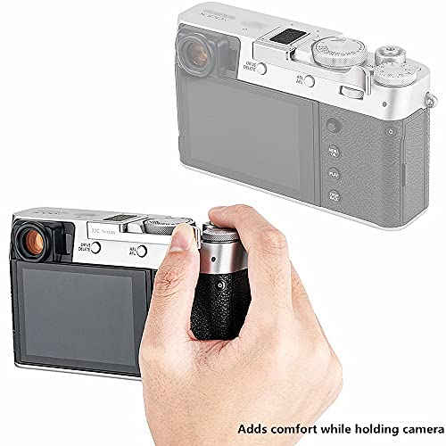 JJC Deluxe Metal Thumb Up Grip for Fujifilm Fuji X-E4 XE4 X-E3 XE3 X100V X100F X100T Thumb Rest Support/Silver by Jinjiacheng Photography Equipment Co.,Ltd.