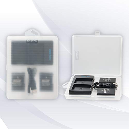 BESTON 2-Pack EN-EL14 / EN-EL14a Battery Packs and Rapid USB Charger for Nikon D3100 D3200 D3300 D3400 D3500 D5100 D5200 D5300 D5500 D5600 DF Coolpix P7000 P7100 P7700 P7800 Cameras by BESTON