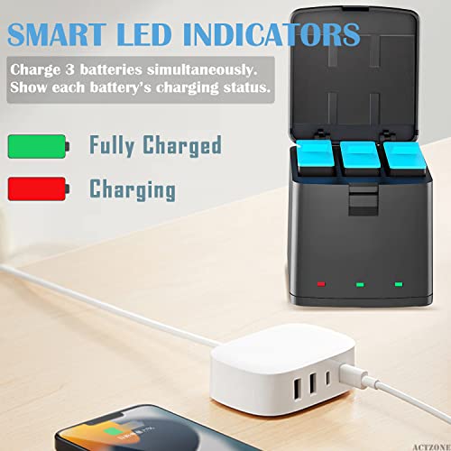 Battery Charger Station for GoPro Hero-9 Hero-10, 2 Pack Batteries Compatible with GoPro Hero 9 Hero 10 Black AHDBT-901 ADDBD-001 by Dongguan Hongbo New Energy Technology Co., Ltd