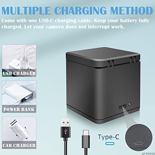 Battery Charger Station for GoPro Hero-9 Hero-10, 2 Pack Batteries Compatible with GoPro Hero 9 Hero 10 Black AHDBT-901 ADDBD-001 by Dongguan Hongbo New Energy Technology Co., Ltd