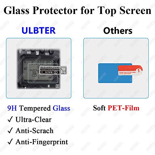 ULBTER Z6II Z7II Screen Protector for Nikon Z 7II / Z 6II + Top [2+2Pack] 0.3mm 9H Hardness Z7 II Z6 II Tempered Glass Cover Anti-Scrach Anti-Fingerprint Anti-Bubble by BTER