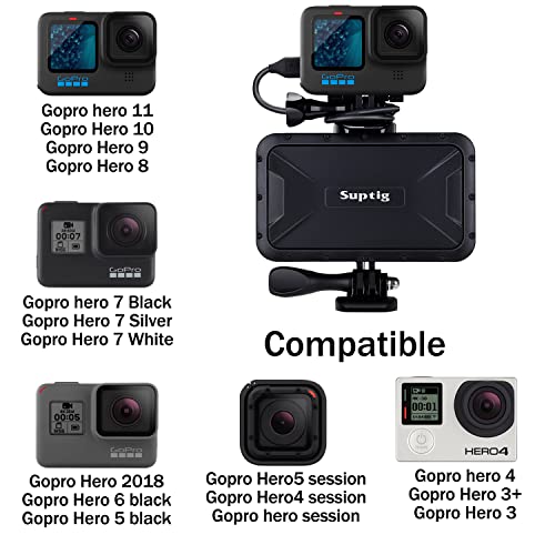 Suptig Portable Charger, 7800mAh Waterproof Power Bank, Compatible for Gopro Hero 11 Hero 10 Hero 9 Hero 8 Hero 7 Hero 6 Hero 5 Hero 4 Hero Session Hero + DJI osmo AKASO Digital Camera and Smartphone by Suptig