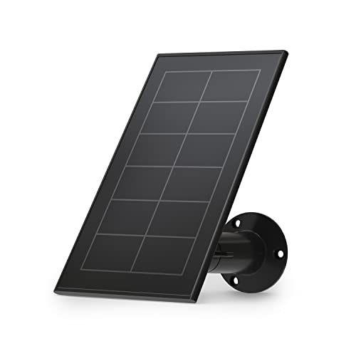 Arlo Solar Panel Charger (2021 Released) - Arlo Certified Accessory - Works with Arlo Ultra, Ultra 2, Pro 3, Pro 4 and Pro 3 Floodlight Cameras, Weather Resistant, Easy Installation, Black - VMA5600B from Arlo