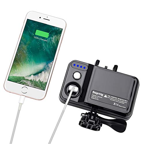 Suptig Portable Charger, 7800mAh Waterproof Power Bank, Compatible for Gopro Hero 11 Hero 10 Hero 9 Hero 8 Hero 7 Hero 6 Hero 5 Hero 4 Hero Session Hero + DJI osmo AKASO Digital Camera and Smartphone by Suptig