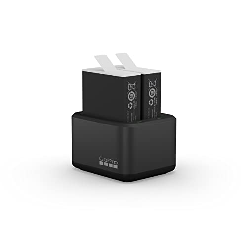 GoPro Dual Battery Charger + 2 Enduro Batteries (HERO11 Black/HERO10 Black/HERO9 Black) - Official GoPro Accessory by GoPro