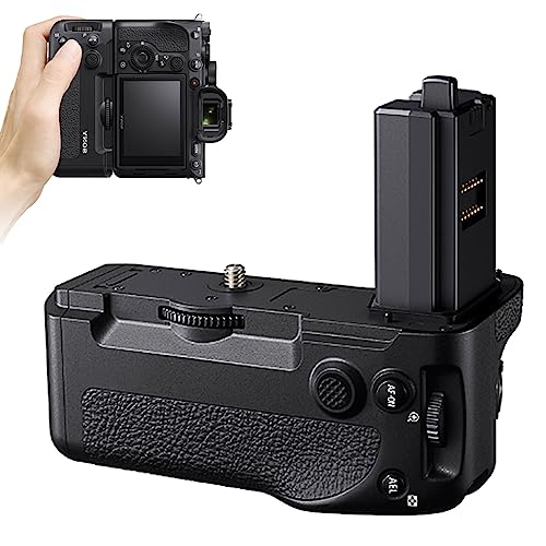 Battery Grip for Sony A7IV A9II A7RIV Camera, Replacement for Sony VG-C4EM,Used to Replace FZ100 Rechargeable Lithium-ion Battery from happypopo