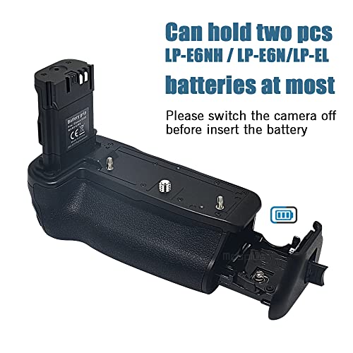 Mcoplus BG-EOS R5 R6 Vertical Multi-funtion Battery Grip Power Pack as Replacement BG-R10 for Canon EOS R5 R6 R5C R6 Mark II Camera (Not for RP/R), Use LP-E6NH Battery(Battery not Include) from mcoplus