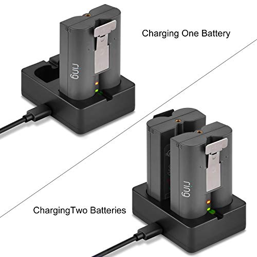 Ring Battery Charger, Dual Port Charging Station for Ring Spotlight Cam Battery, Ring Video Doorbell 2 & Ring Stick Up Cam Battery (Ring Batteries NOT Included) - by DECHIANY by DECHIANY Ltd