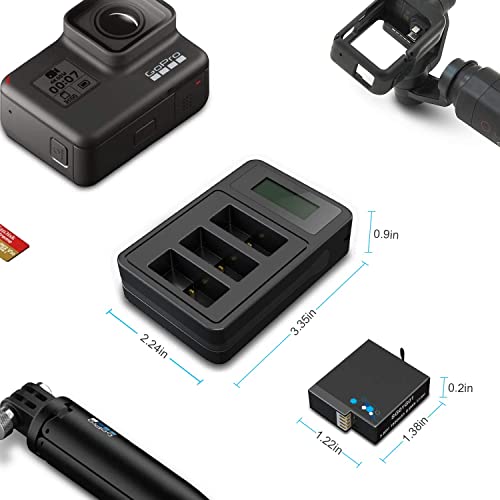 TOMSHEIR 1800mAh Replacement Batteries for GoPro Hero 8/7/6/5 (2-Pack) and USB Fast Charger Compatible with GoPro Hero 8 Black, Hero 7 Black, Hero 6 Black, Hero 5 Black by Roofer Electronics Technology(Shanwei) Co.,Ltd