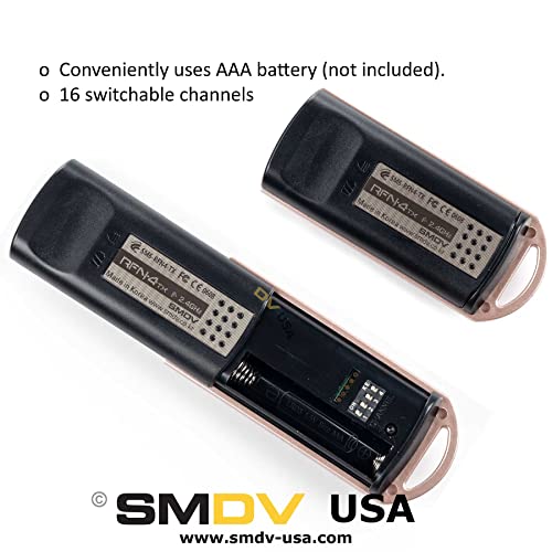 RFN-4s Wireless Remote Shutter Release for Nikon DSLR with MC30 Type Connection (Nikon D200, D300, D300s, D500, D700, D800, D800E, D810, D1, D2, D3, D3x, D3s, D4, D5) - Transmitter and Receiver Set from SMDV