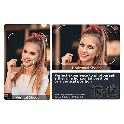 Neewer Professional Vertical Battery Grip Replacement for Nikon D3100/D3200/D3300/D5300 SLR Digital Camera, Works with 1 or 2 Pieces EN-EL14 Batteries by Neewer