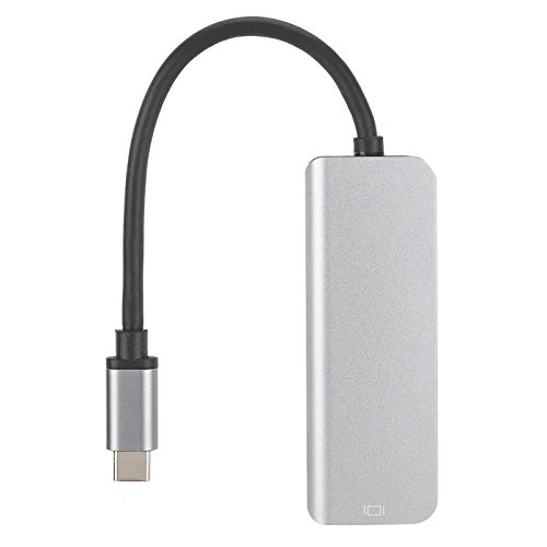 Multifunction Adapter Docking Station Light Luxury Frosted Aluminum Body Sturdy and Durable USBC Typec for HDTV by Hilitand